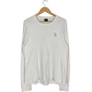 Octobers Very Own Classic Logo Long Sleeve Crew T-shirt White men's size Large